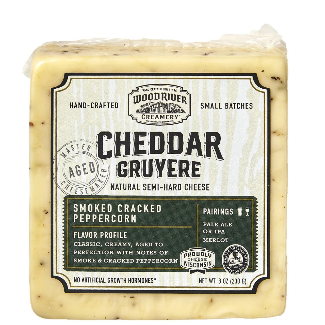 WOOD RIVER GRUYERE SMOKED PEPPER 8oz