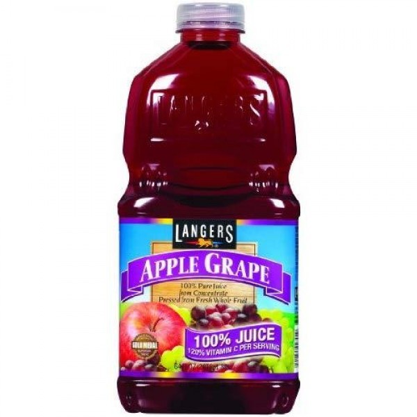 LANGERS APPLE GRAPE 100% 64oz