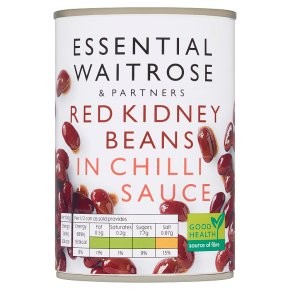 WAITROSE RED BEANS IN CHILLI 420g