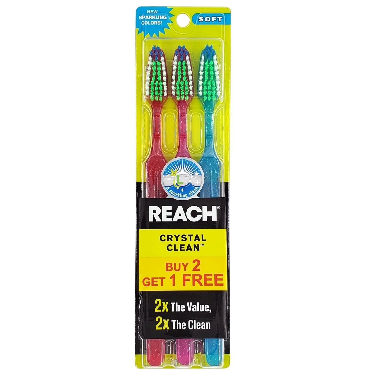 REACH CRYSTAL CLEAN MEDIUM 2pk