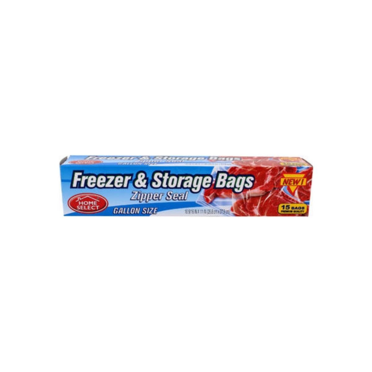 HOME SELECT FREEZER BAGS ZIPPER 15s
