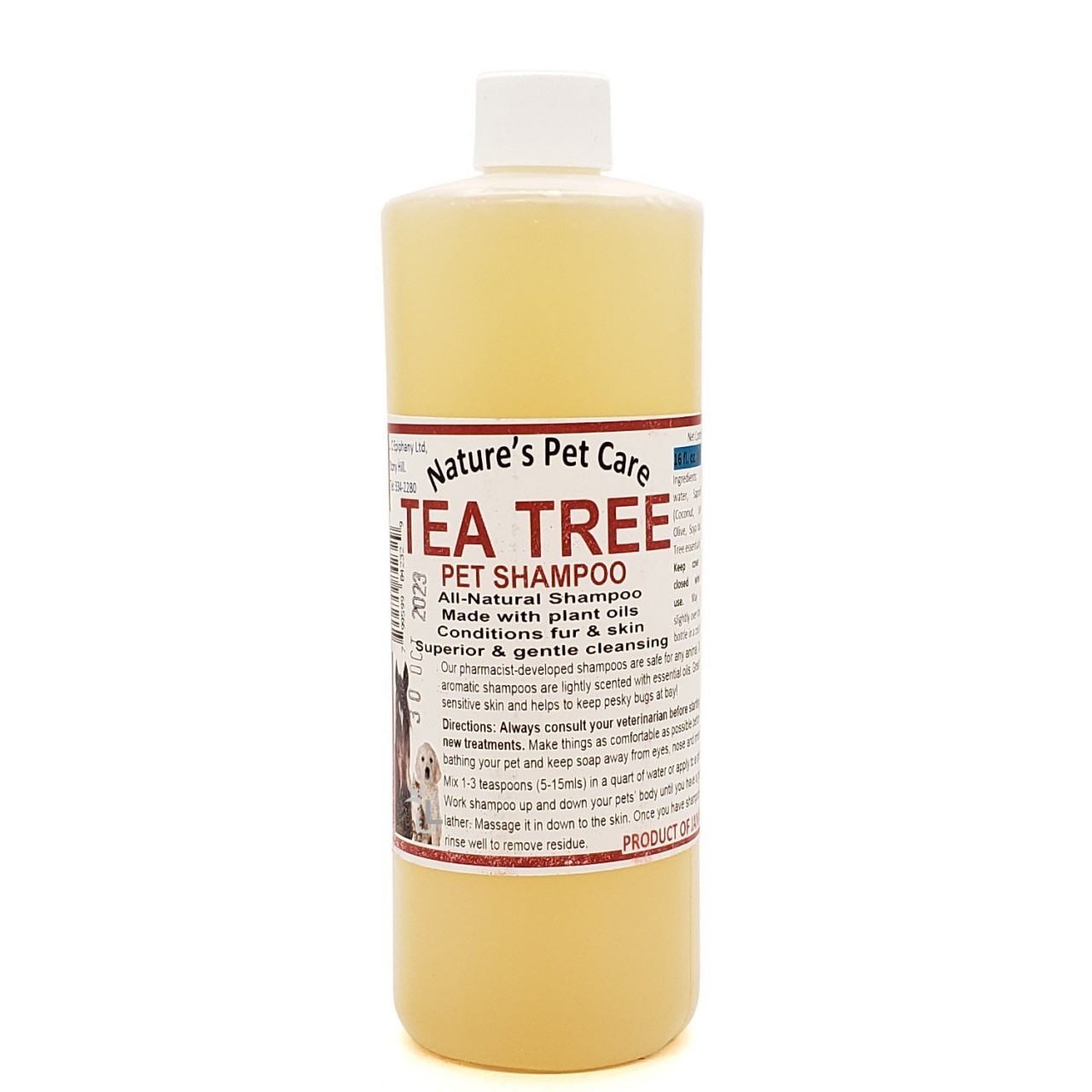 NAT PET CARE SHAMPOO TEA TREE OIL 16oz