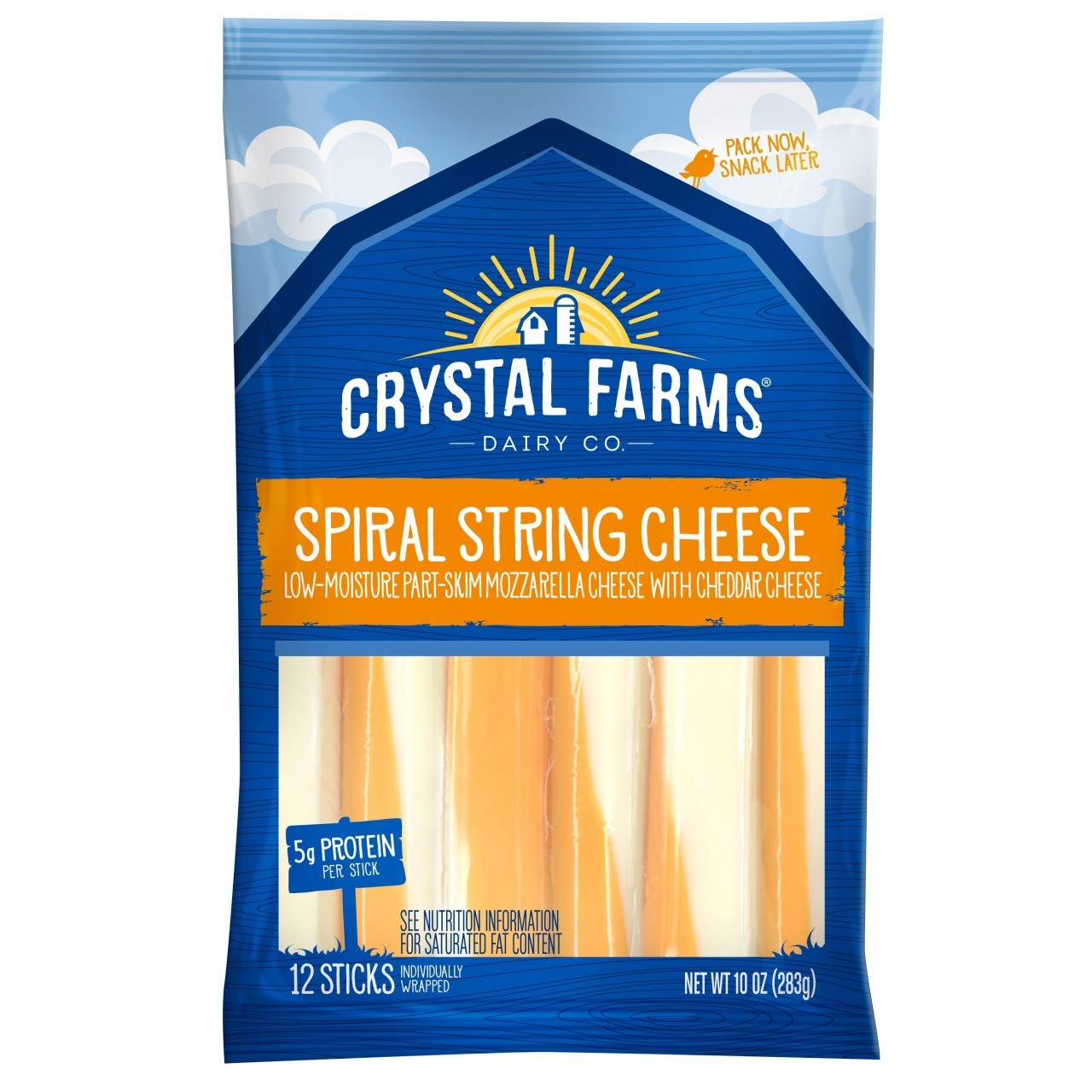 CRYSTAL FARMS SPIRAL CHEESE STICK 10oz