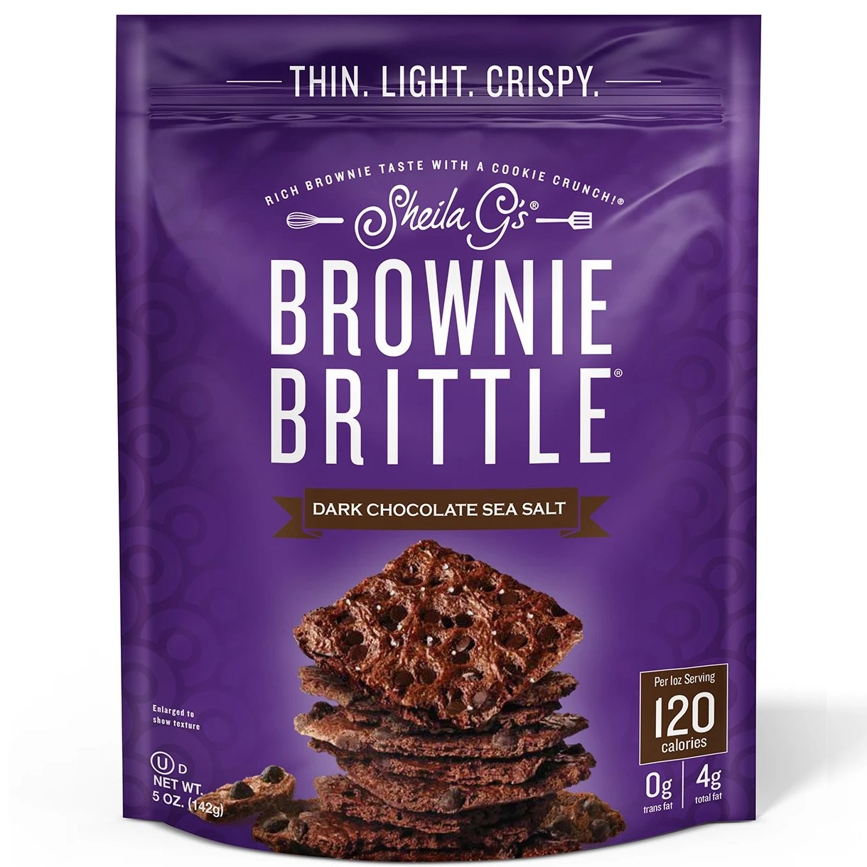 BROWNIE BRITTLE DARK CHOC SEA SALT 5oz