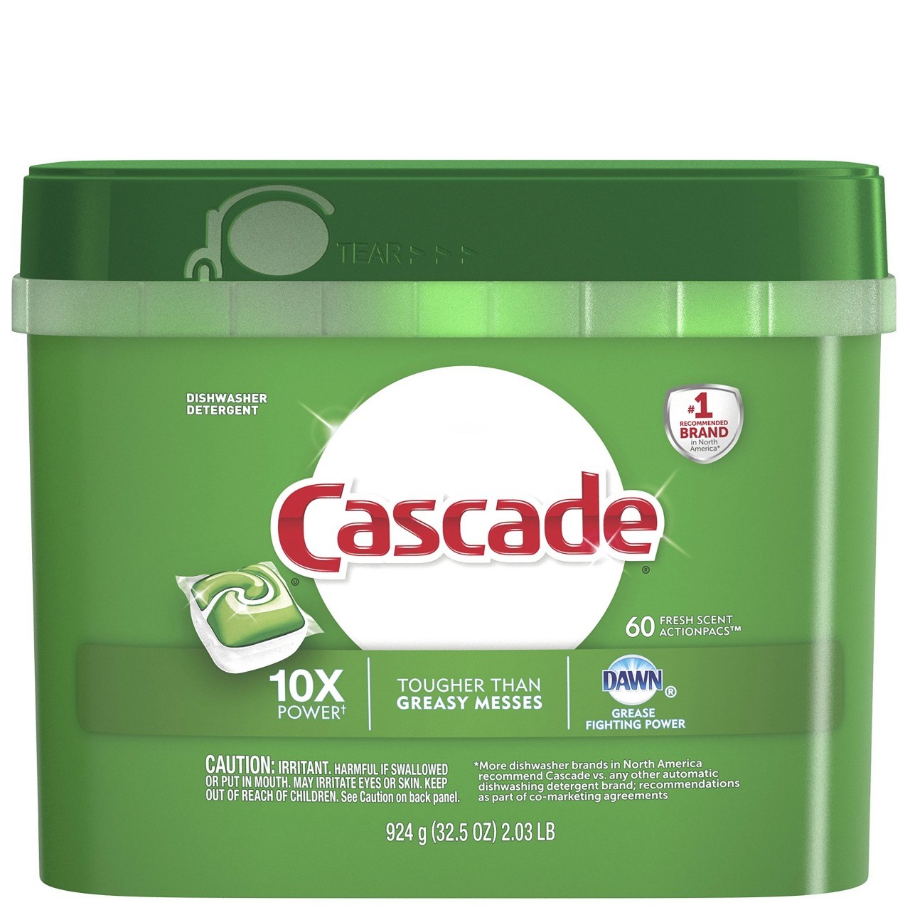 CASCADE ACTIONPACS FRESH SCENT 60s