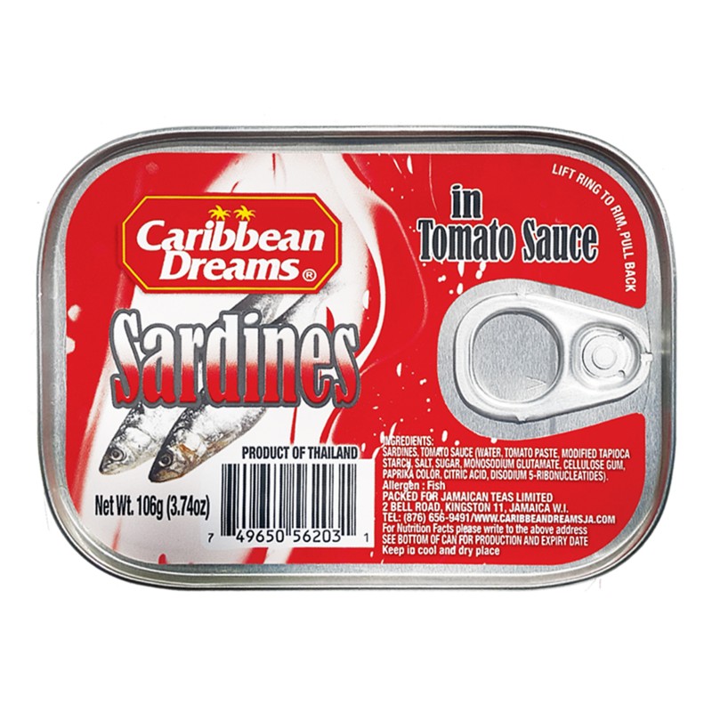 CARIB DREAMS SARDINES TOMATO SAUCE 106g