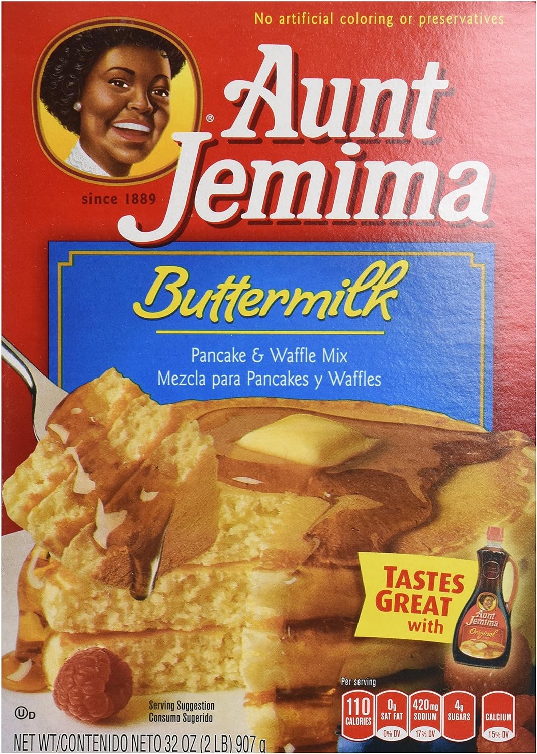 AUNT JEMIMA B/MILK PANCAKE MIX 907G