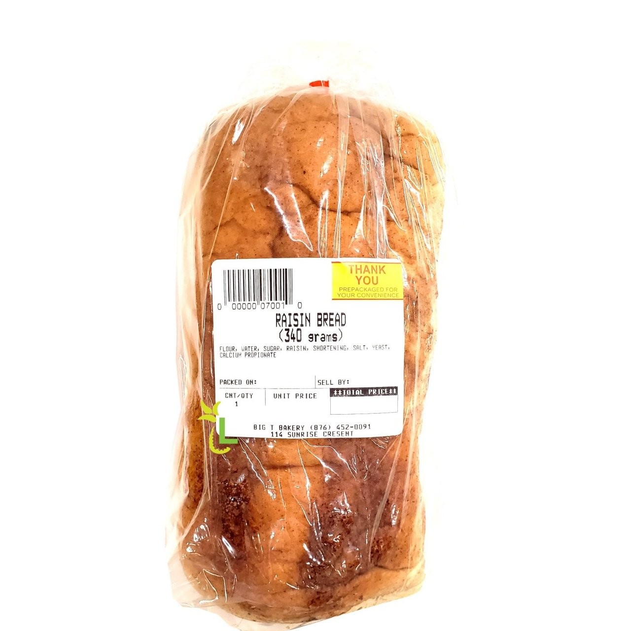 BIG T BREAD RAISIN 340g