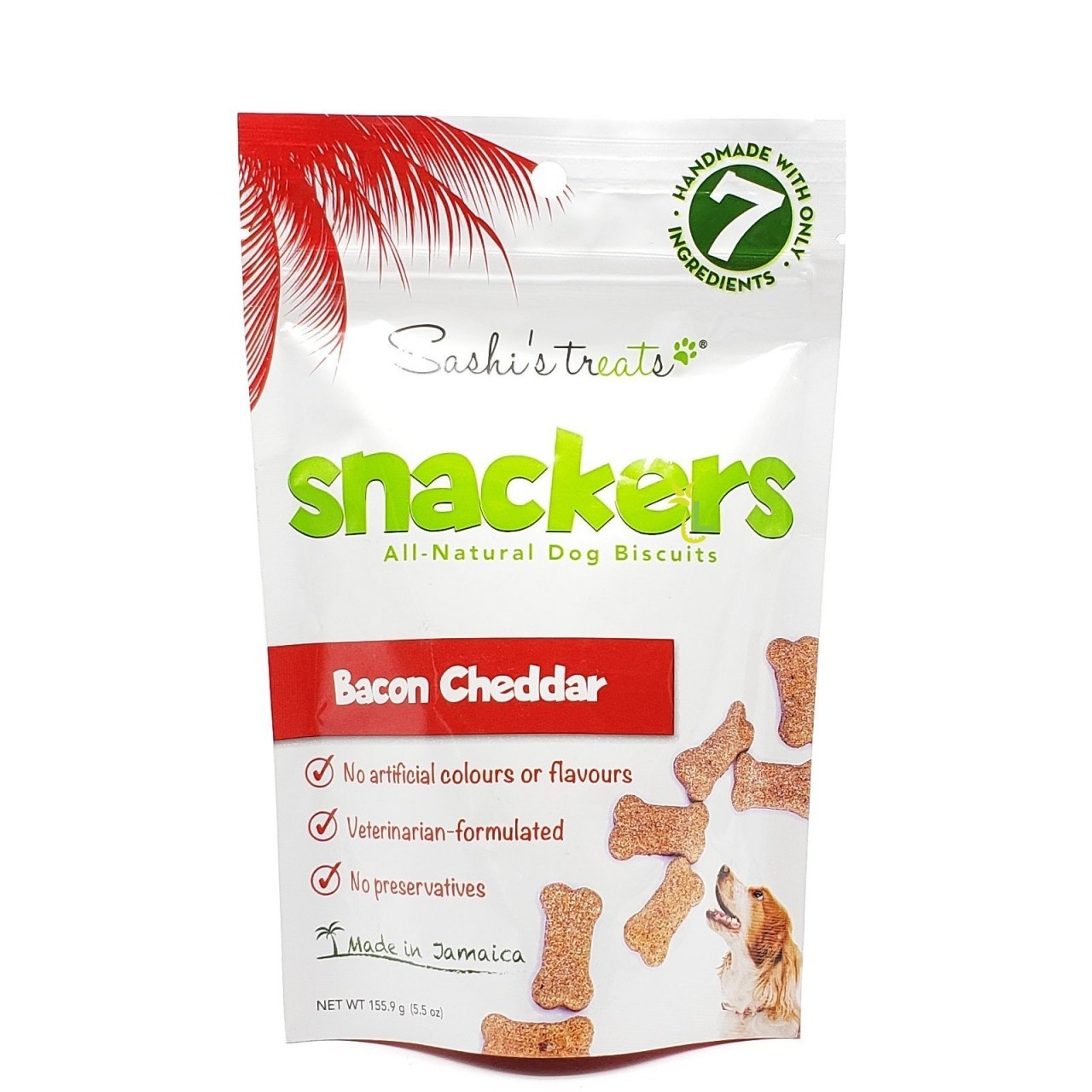 SASHIS TREATS DOG BISC B/CHEDD 155.9g
