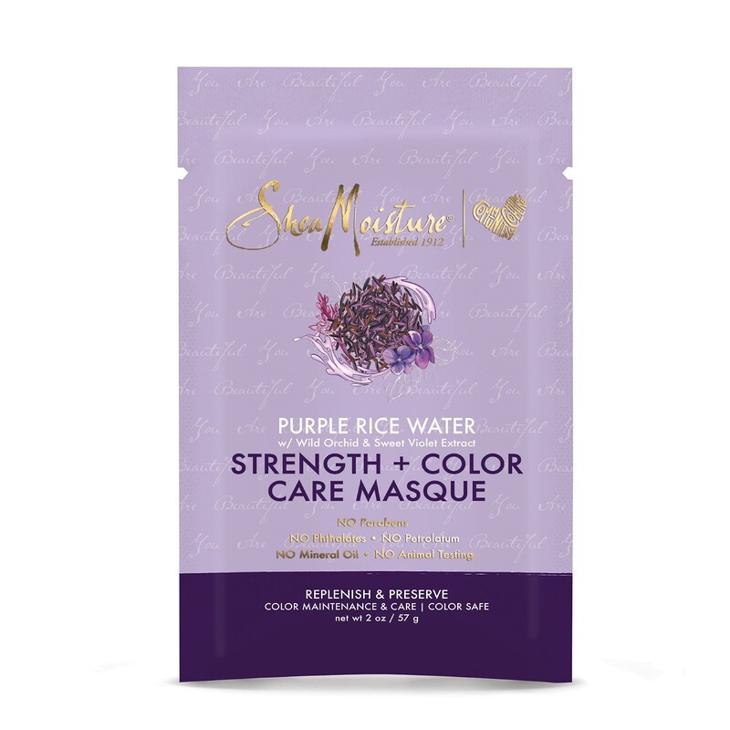 SheaMoisture, Strength + Color Care Masque, Purple Rice Water, 2 oz (57 g)