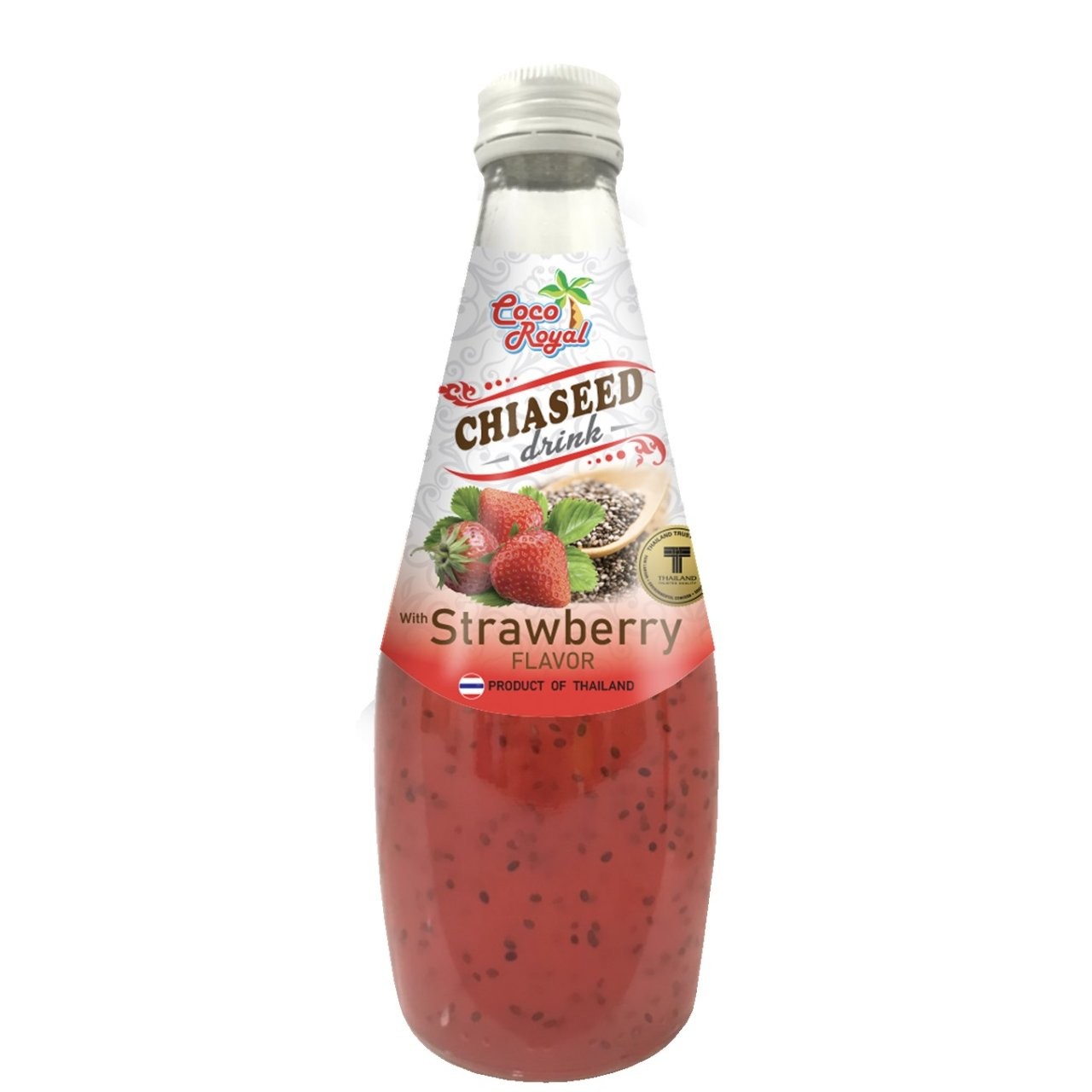 COCO ROYAL CHIA SEED DRINK STRWBRY 290ml