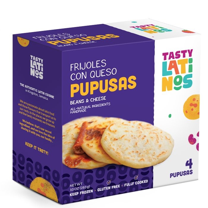 TASTY LATIN PUPUSAS BEAN CHEESE 4s