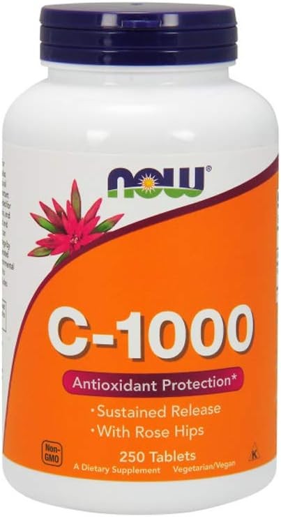NOW Foods C-1000 Rh Sr 250 Tablets, 1.0 Count