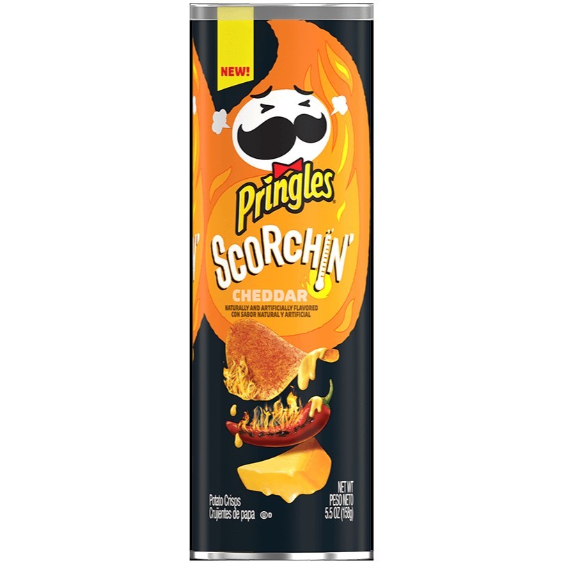 PRINGLES SCORCHIN CHEDDAR 158g