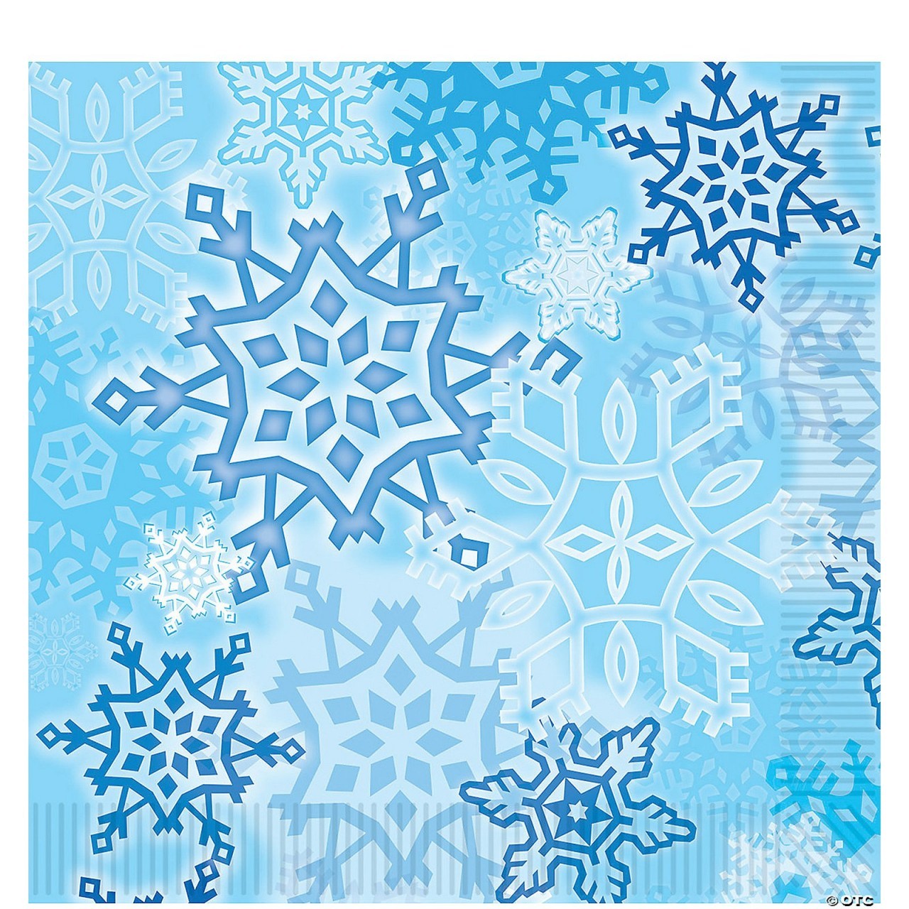 OT XMAS NAPKINS LUNCHEON SNOWFLAKE 16s