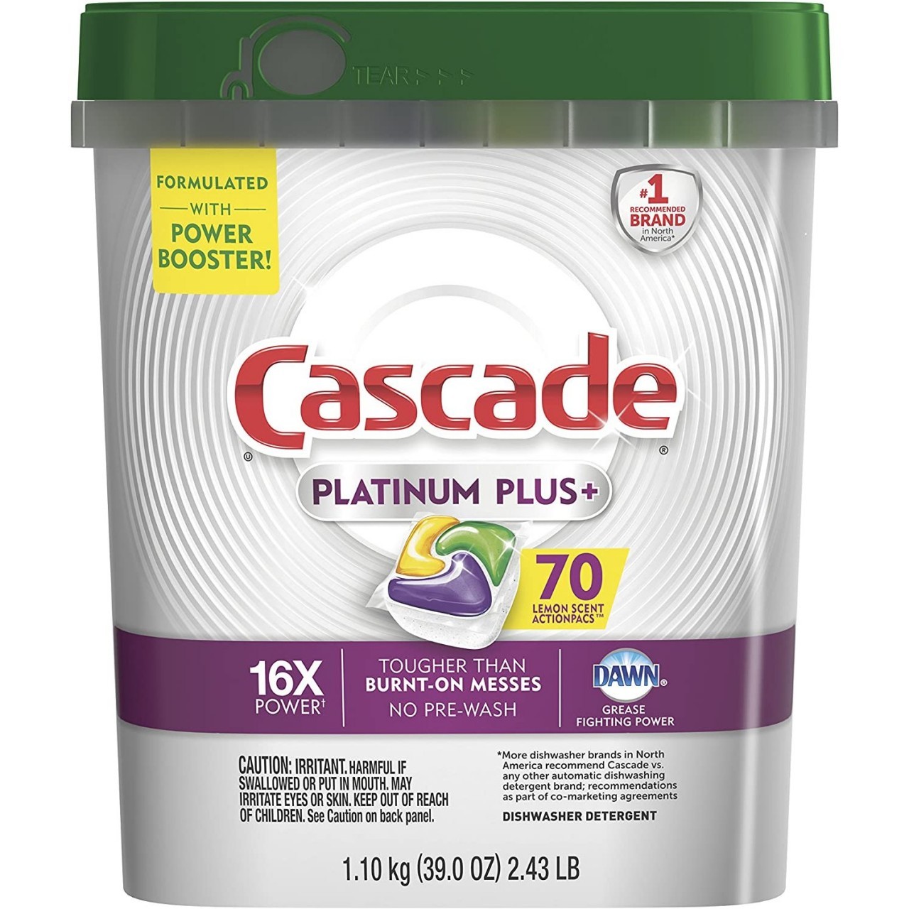 CASCADE ACTIONPACS LEMON SCENT 39oz