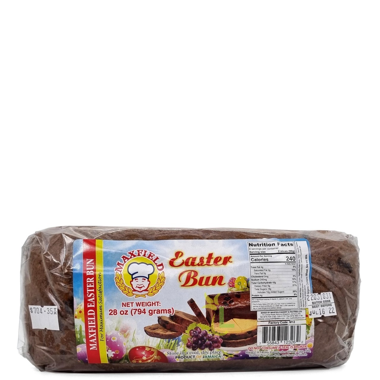 MAXFIELD EASTER BUN 28oz