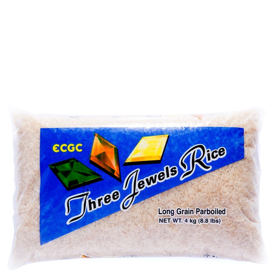 THREE JEWELS PARBOILED RICE 4KG