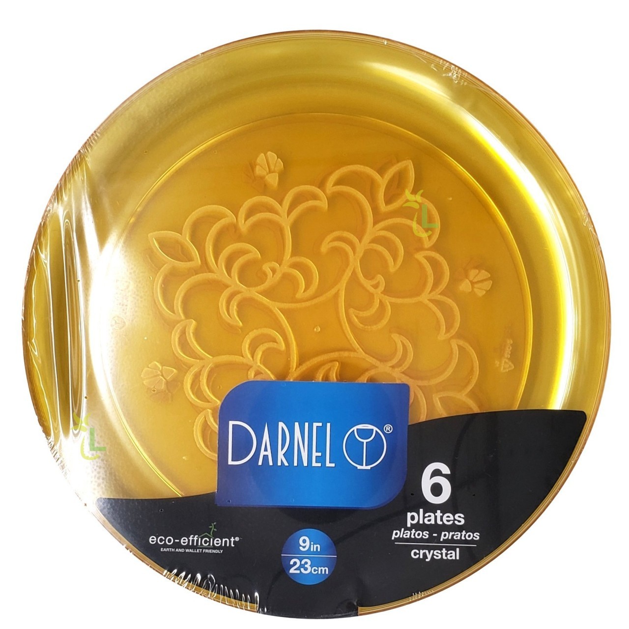 DARNEL PLATES CRYSTAL YELLOW 6x9in