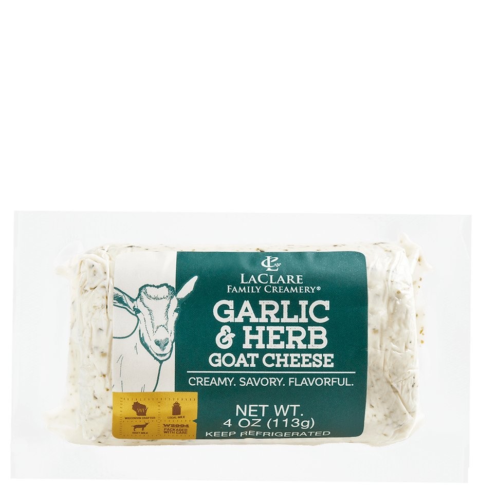 LA CLARE GOAT CHEESE LOG GARLIC HERB 4oz