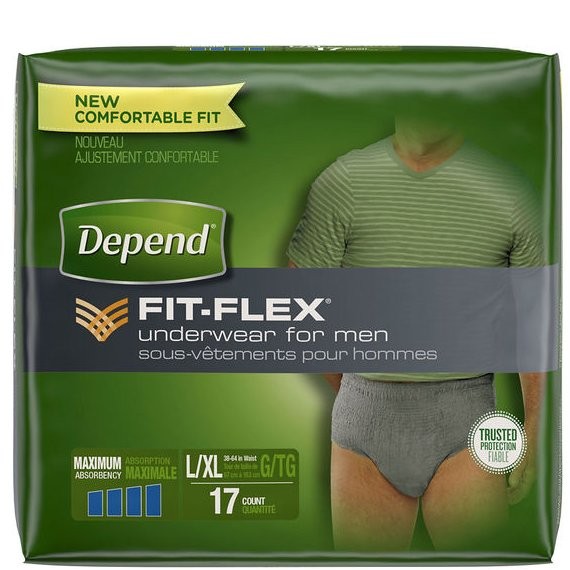 DEPEND UNDERWEAR (M) L 17s