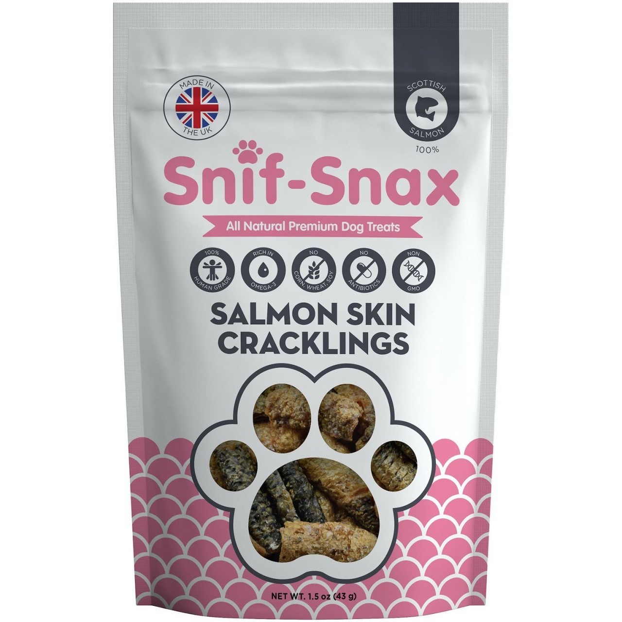 SNIF-SNAX SALMON SKIN CRACKLINGS 1.5oz