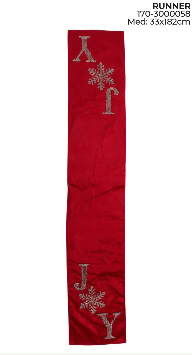 Santini Christmas Table Runner Noel Red