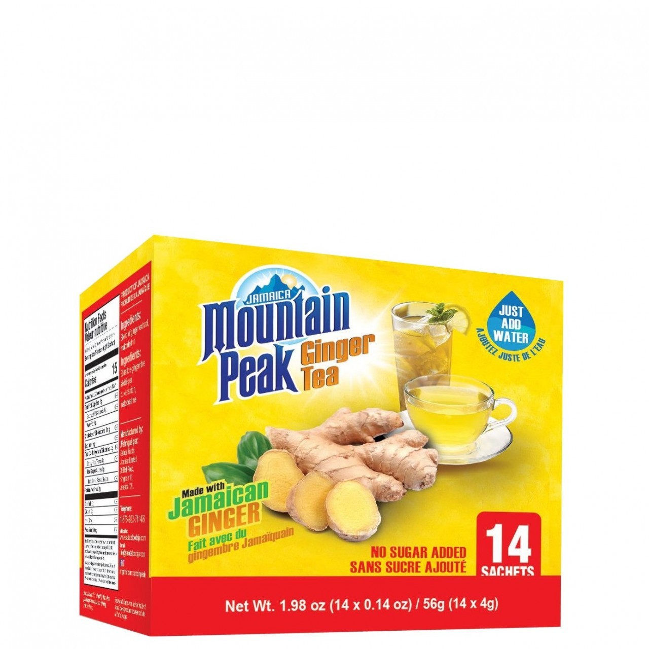 MT PEAK TEA GINGER NS 14x4g