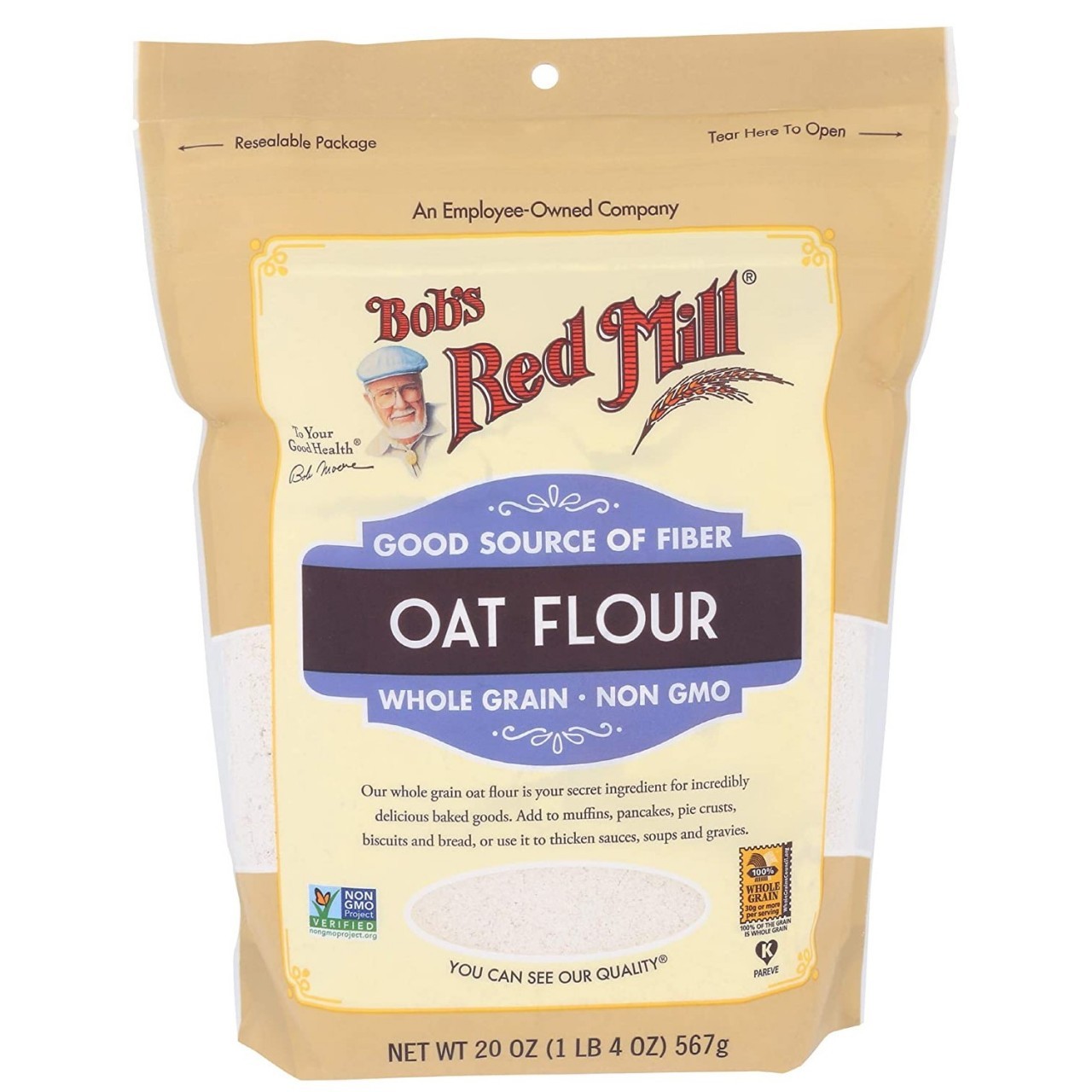 BOBS RED MILL FLOUR OAT WHL GRAIN 20oz