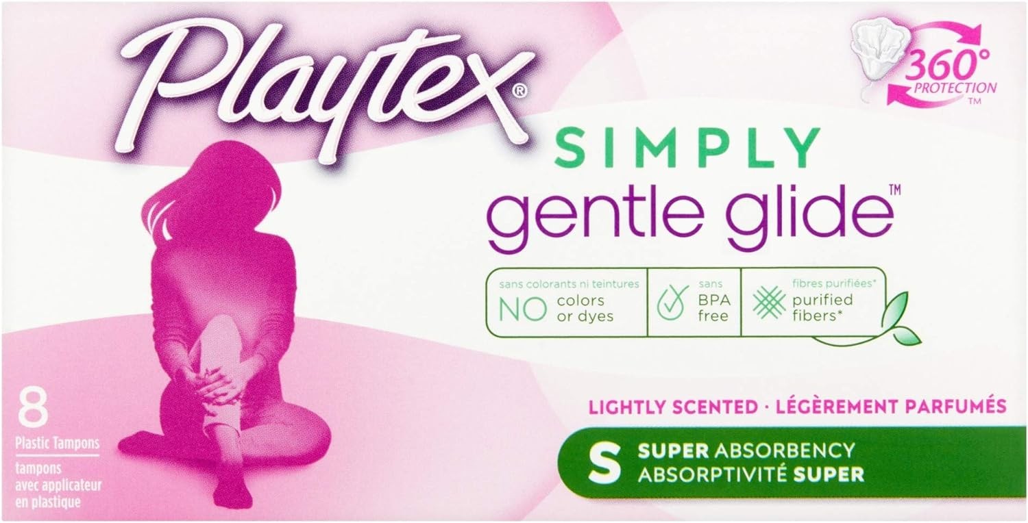 PLAYTEX GENTLE GLIDE SUPER UNSCENTED TAMPON 8`S
