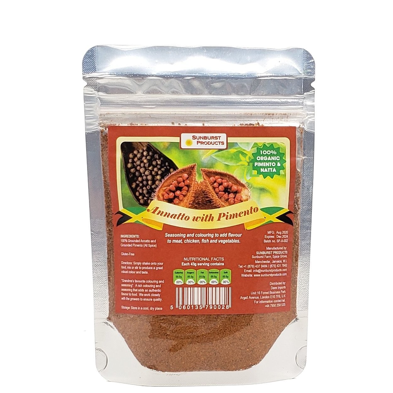 SUNBURST ANNATTO WITH PIMENTO 1pk