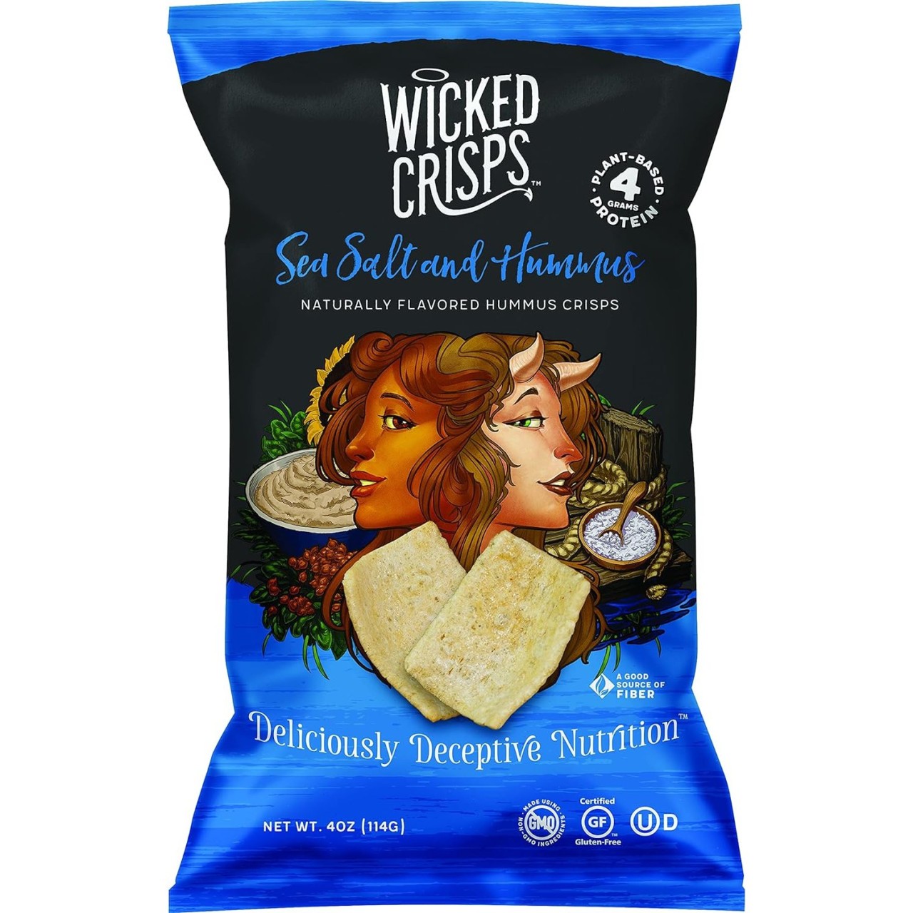 WICKED CRISPS SEA SALT HUMMUS 4oz