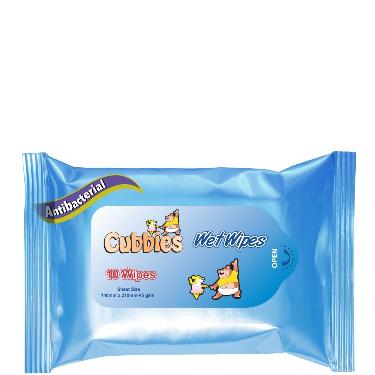 CUBBIES ANTIBACTERIAL WIPES 10s