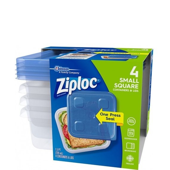 ZIPLOC CONT SML SQR 4s