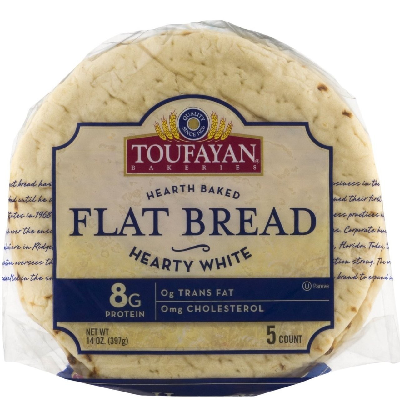 TOUFAYAN FLAT BREAD WHITE 14oz