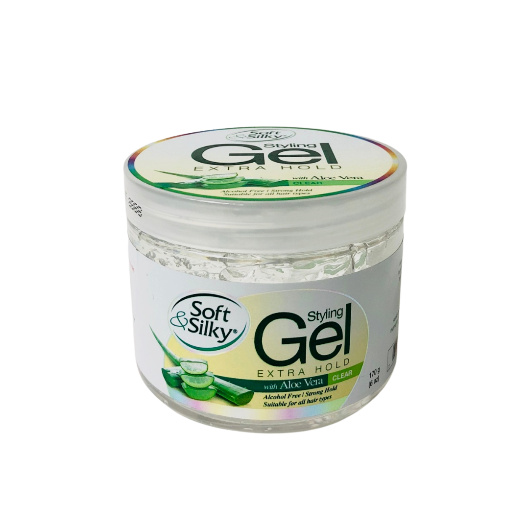 Soft & Silky Styling Gel, Extra Hold, Clear, 6oz
