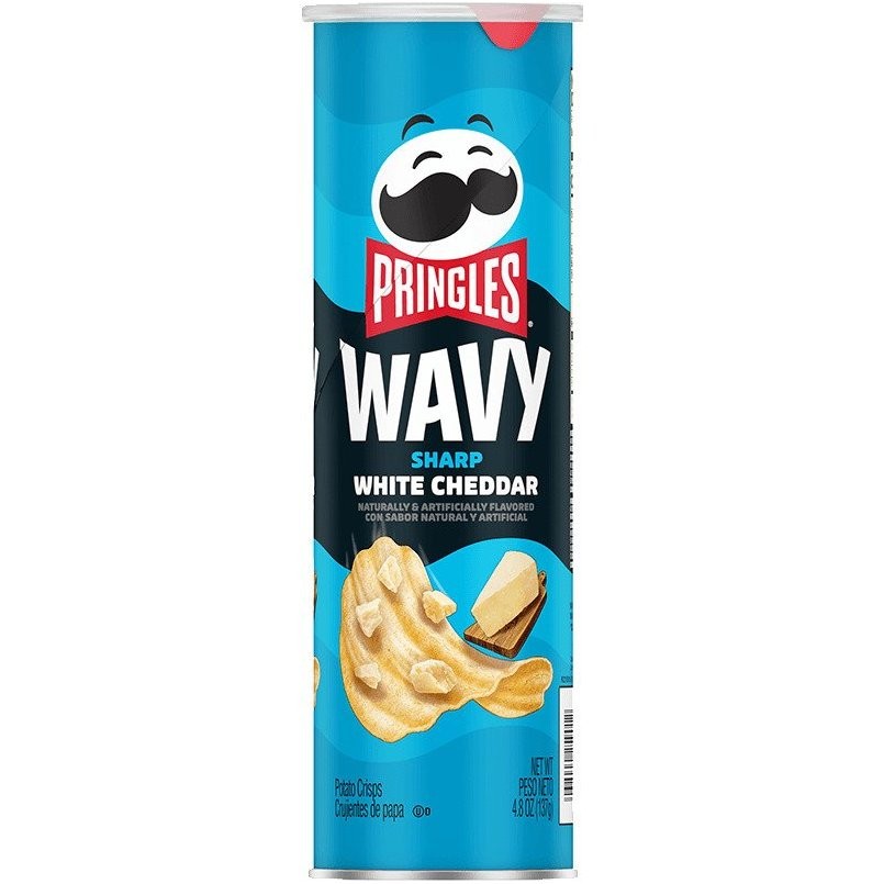 PRINGLES WAVY WHITE CHEDDAR 137g