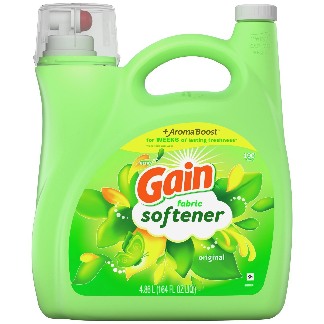 GAIN FABRIC SOFTENER ORIGINAL 164oz
