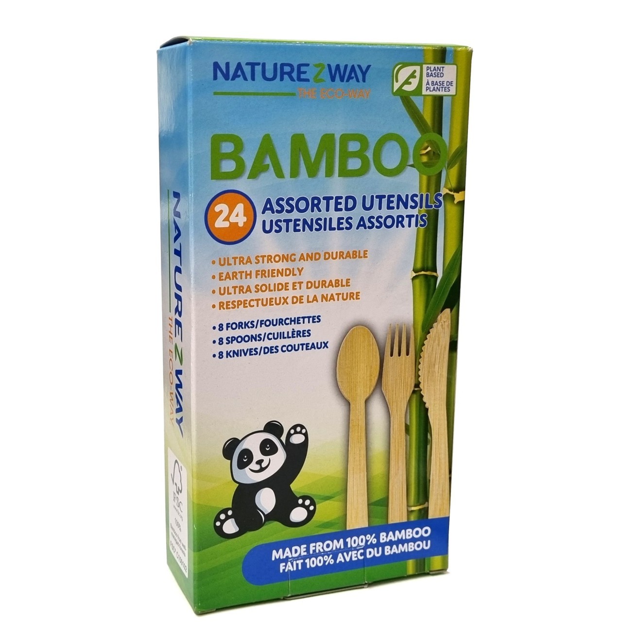 NATURZ BAMBOO CUTLERY ASSORTED 24s