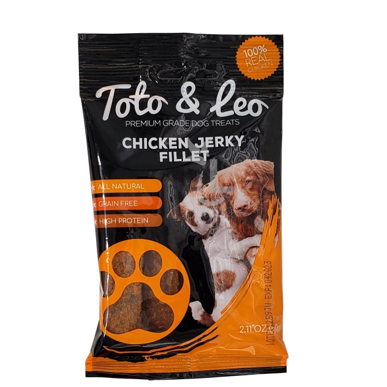 TOTO & LEO DOG TREATS CHICKEN JERKY 60g
