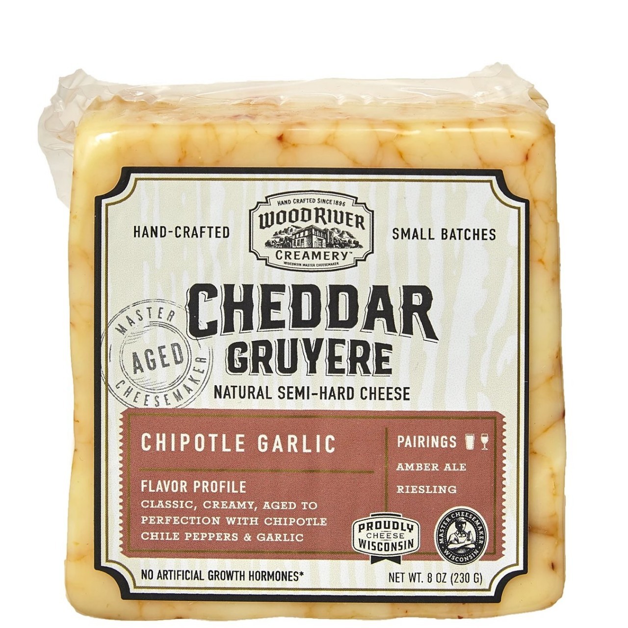 WOOD RIVER GRUYERE CHIPOTLE GARLIC 8oz