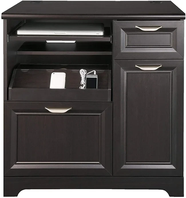 Realspace Magellan Tech Station, 30"H x 29 2/5"W x 21"D, Espresso