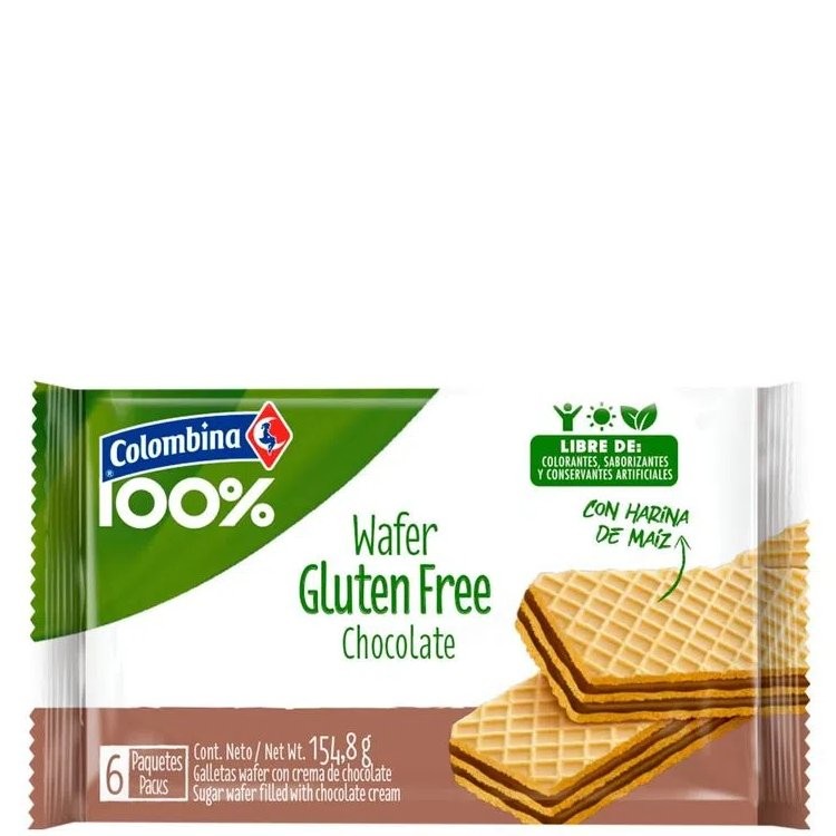 COLOMBINA WAFER CHOCOLATE GF 154.8g