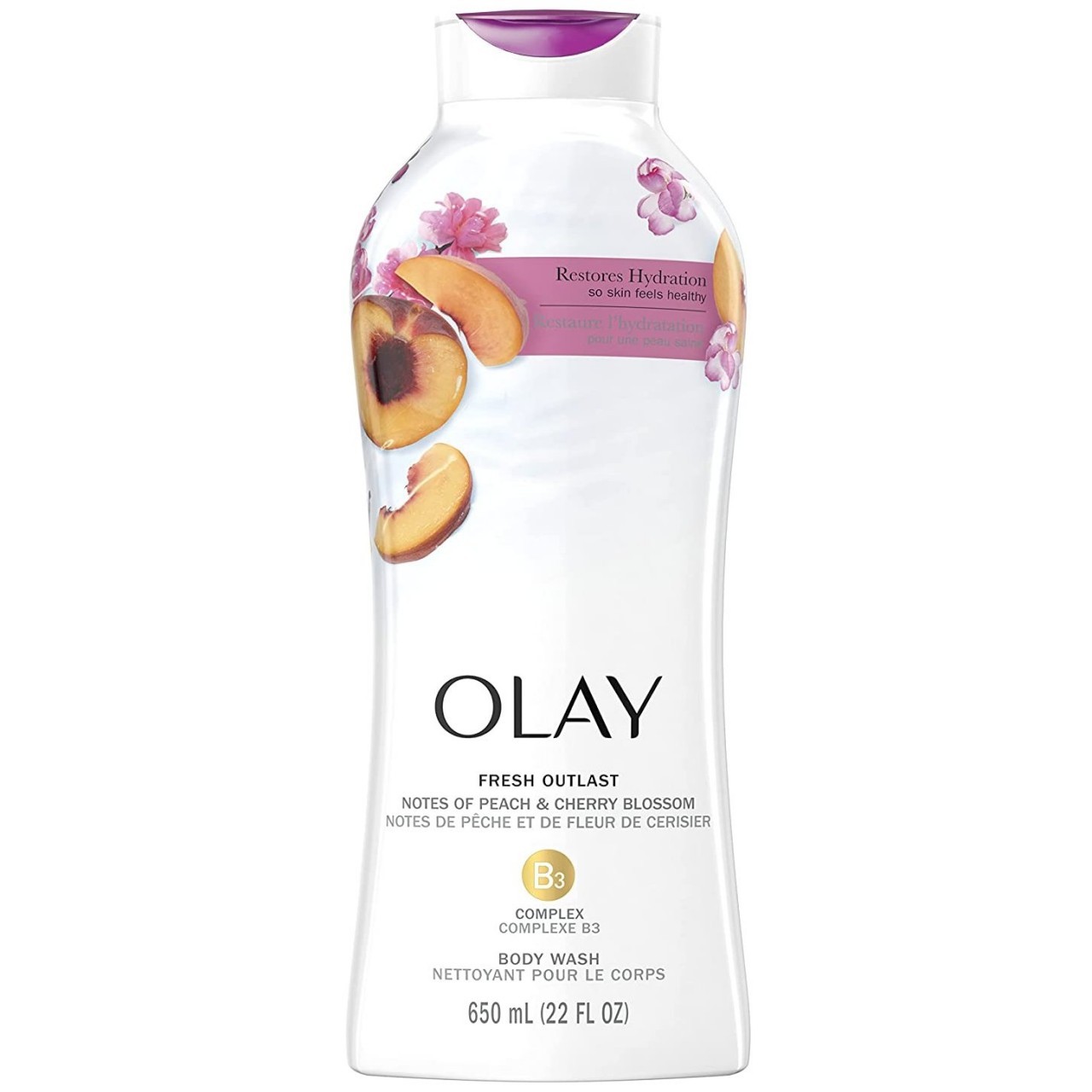 OLAY BODY WASH PEACH CHERRY BLOSSM 22oz