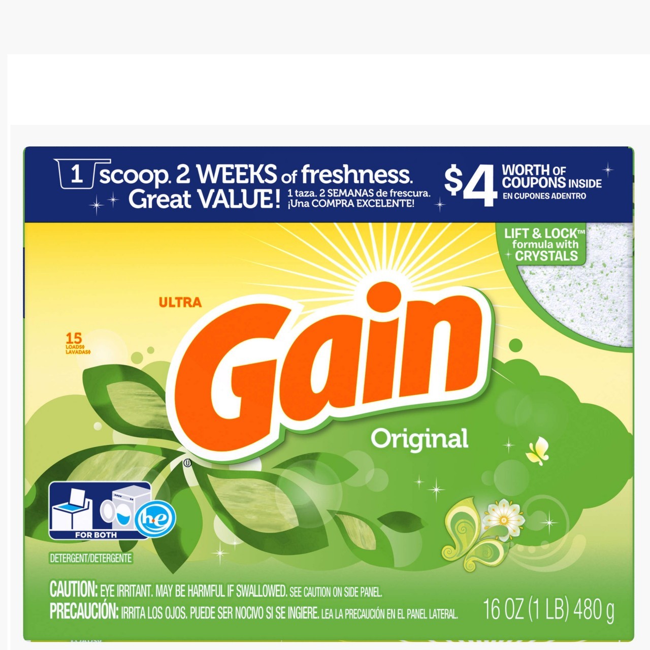 GAIN POWDER DETERGENT ORIGINAL 16oz