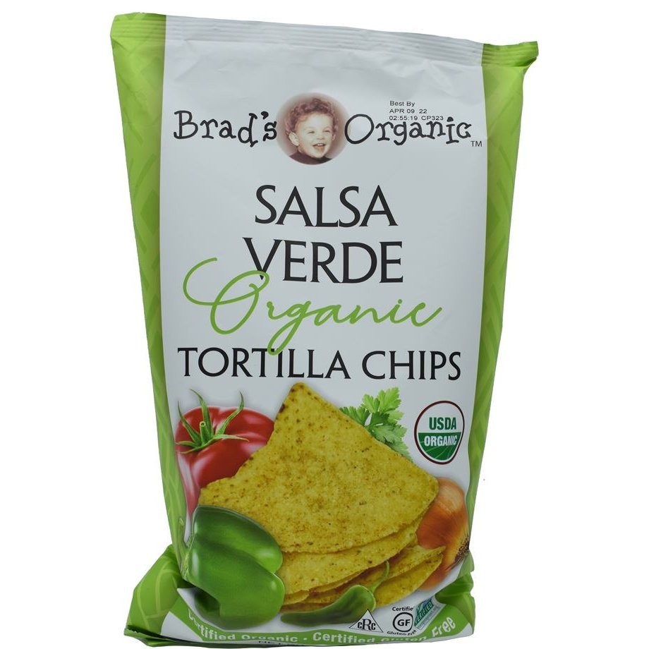 BRADS TORTILLA CHIPS SALSA VERDE 8oz