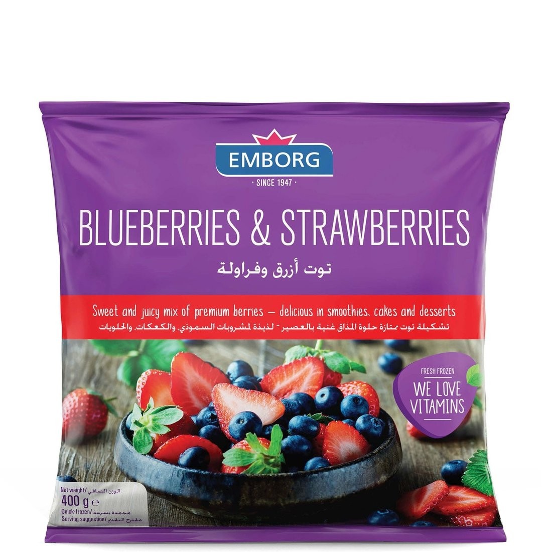 EMBORG BLUEBERRIES STRAWBERRIES 400g