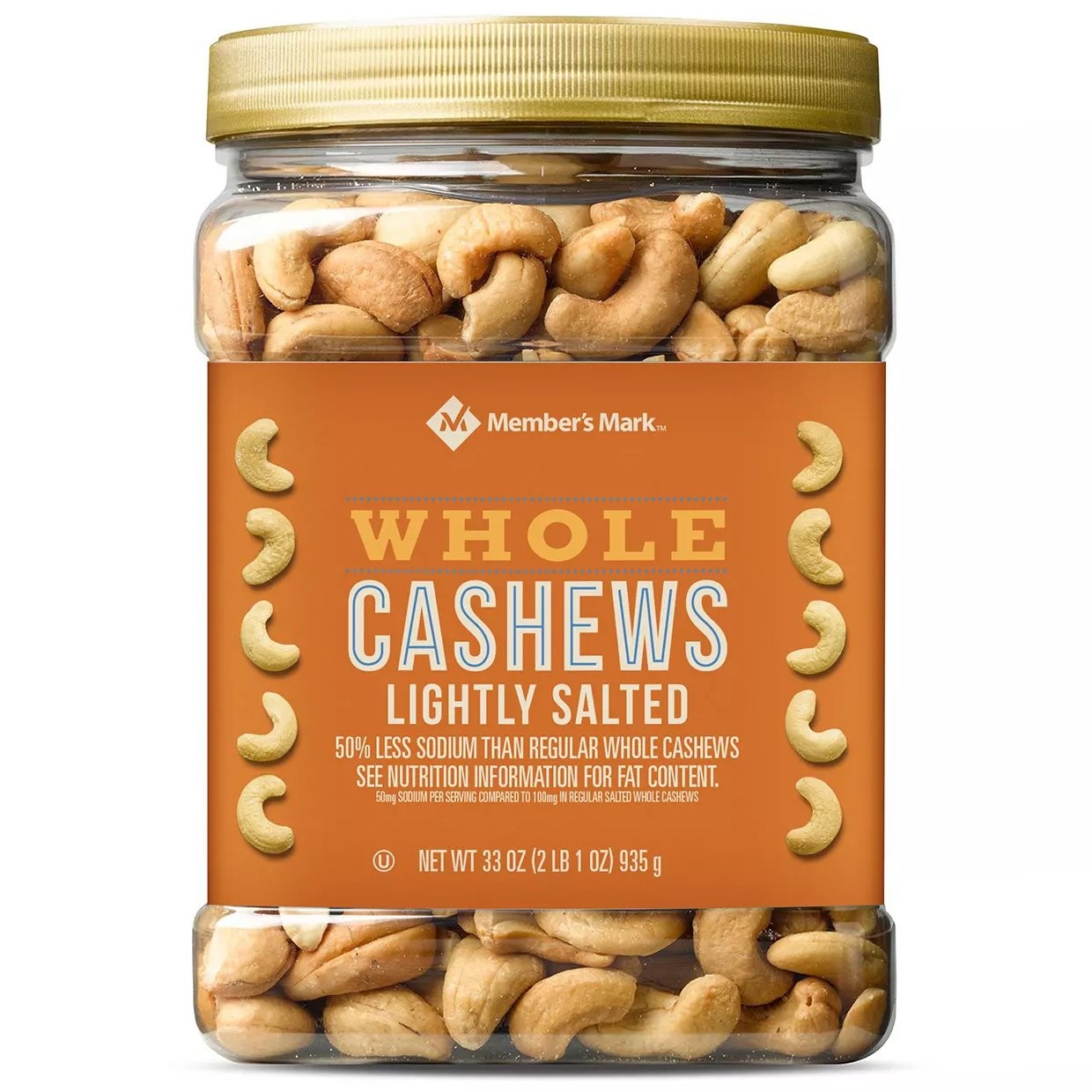 MEMBERS MARK CASHEWS WHOLE LIGHTLY 33oz