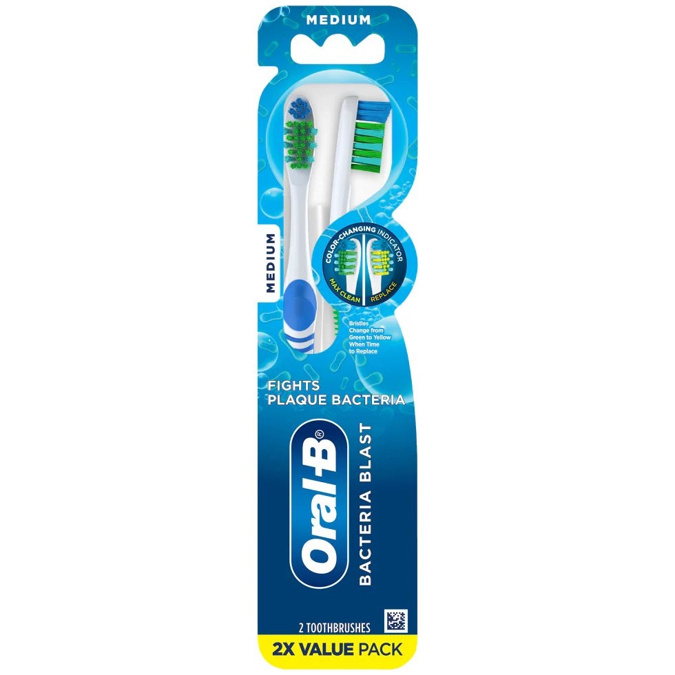 ORAL B TOOTHBRUSH BACTERIA BLAST 2pk