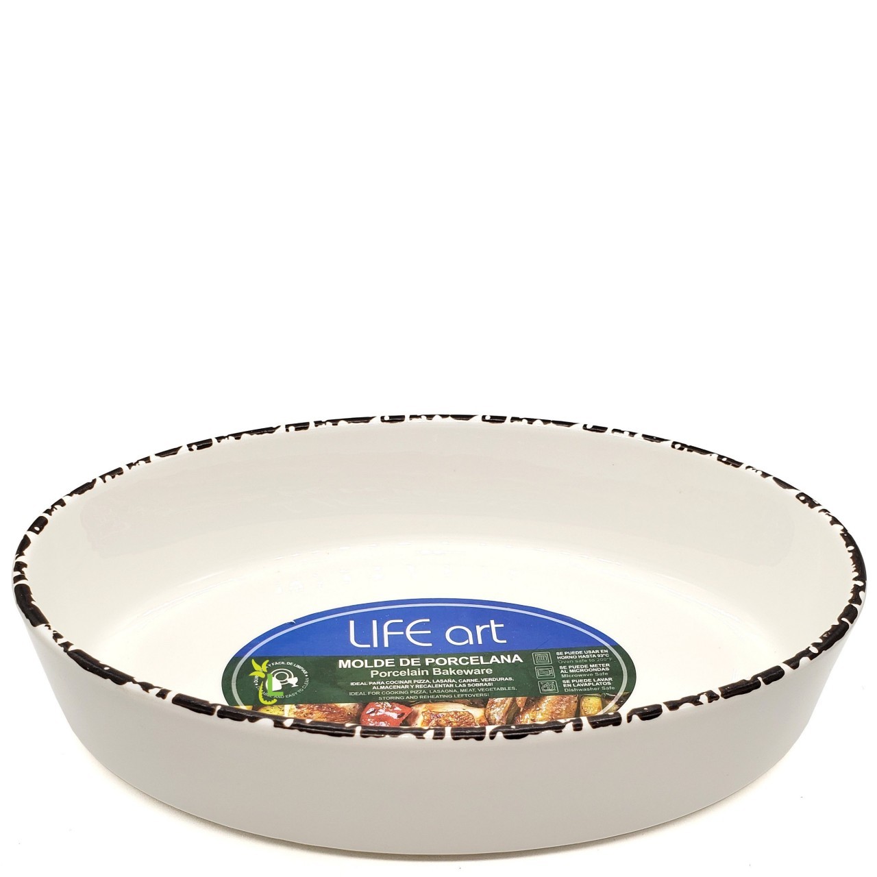 LIFE ART PORCELAIN BAKEWARE OVAL 1ct